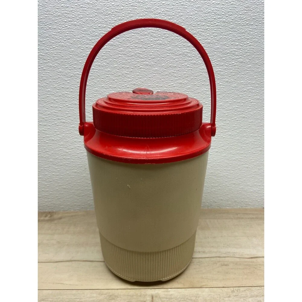 Vtg 1980 Gott Pizza Hut Logo 1/2 Gallon Thermos Water Cooler Jug